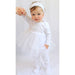 Ivory Baby Girl Embroidered Christening Set