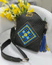 Leather Hand Embroidered Purse “Ukraine”