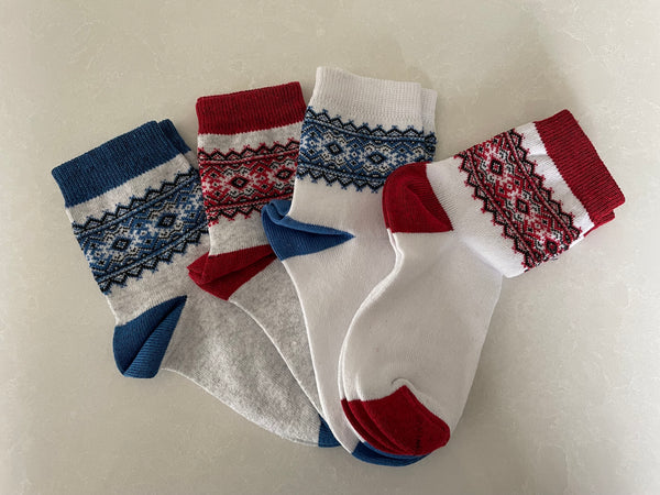 Children’s Socks with Embroidered Detail