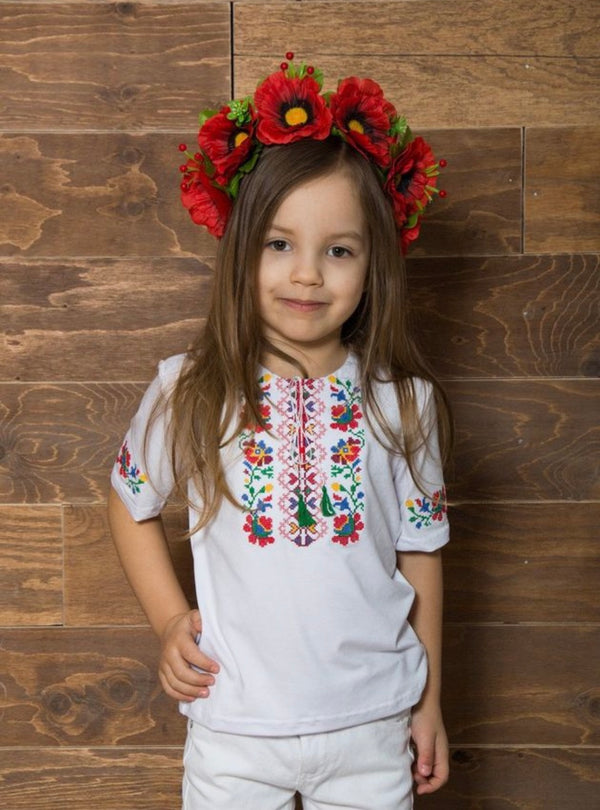 Girl's Embroidered T-shirt "Podolyanochka"