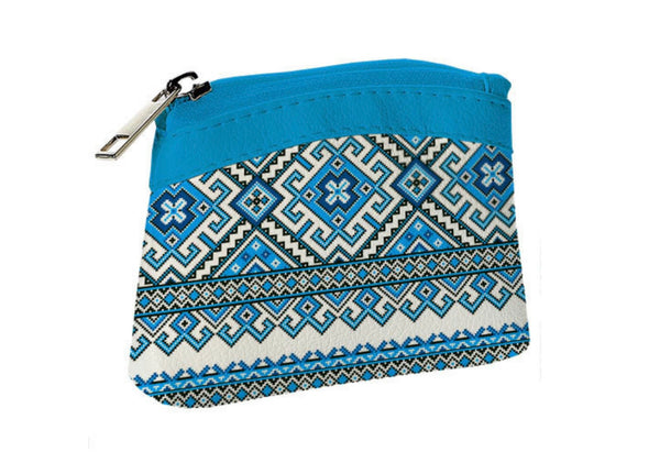 Change Purse - “Blue Embroidery”