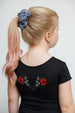 Short Sleeve Embroidered Bodysuit- Floral