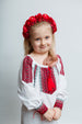 Girl's Dress with Red and Black Embroidery