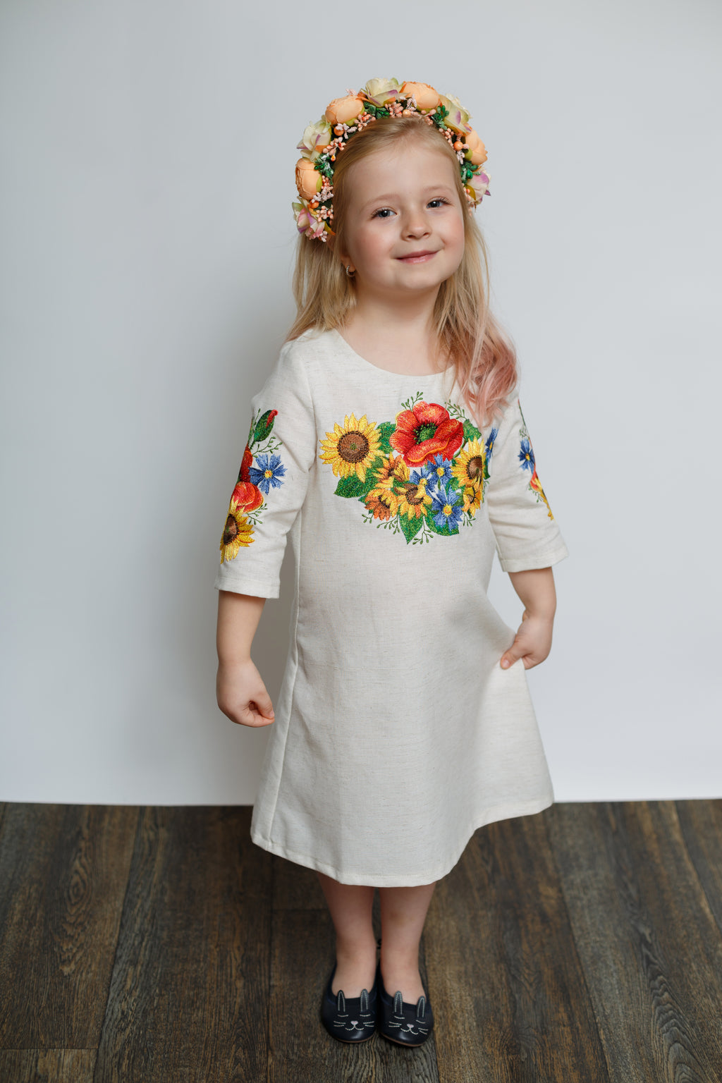 Girl's Dress "Ukrainian Bouquet"
