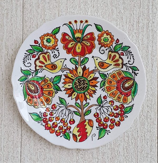 Hand-Painted Porcelain Plate-“Birdie”