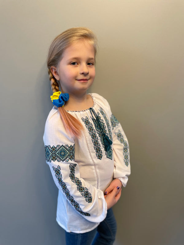 Girl’s Turquoise and Yellow Blouse