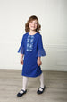 Girl's Embroidered Dress "Blue Princess"