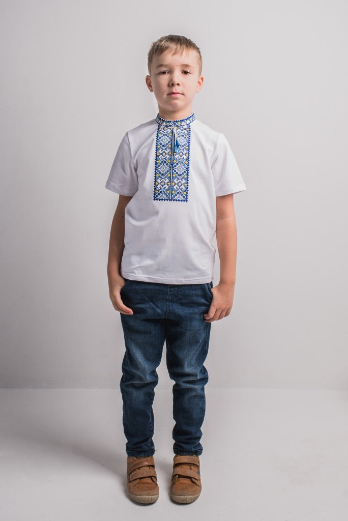 Boy's White T-shirt "Oberih"