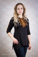 Tunic with Golden Geometric Embroidery