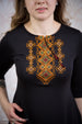 Tunic with Golden Geometric Embroidery